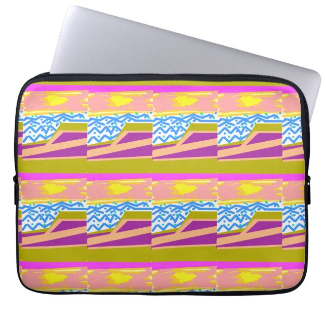 Sunset Yacht Waves  Laptop Sleeve (Front)
