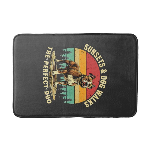 Sunsets & Dog Walks - The Perfect Duo Bath Mat (Front)