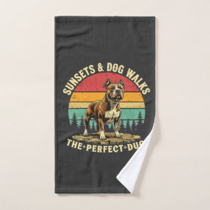 Sunsets & Dog Walks - The Perfect Duo Hand Towel