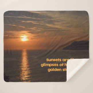 Sunsets Like Glimpses of Heaven's Golden Streets Sherpa Blanket