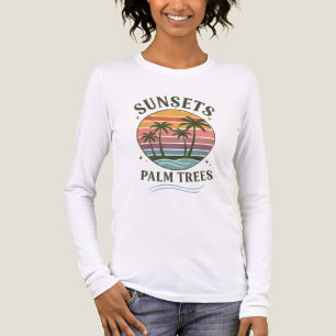 Sunsets & Palm Trees   Summer Beach T-Shirt Tri-Blend Shirt