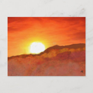 Sunsetting Over the Mountains, Postcard