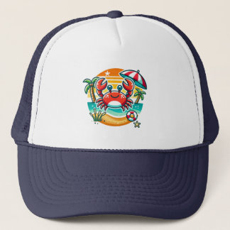 Sunshade crab trucker hat