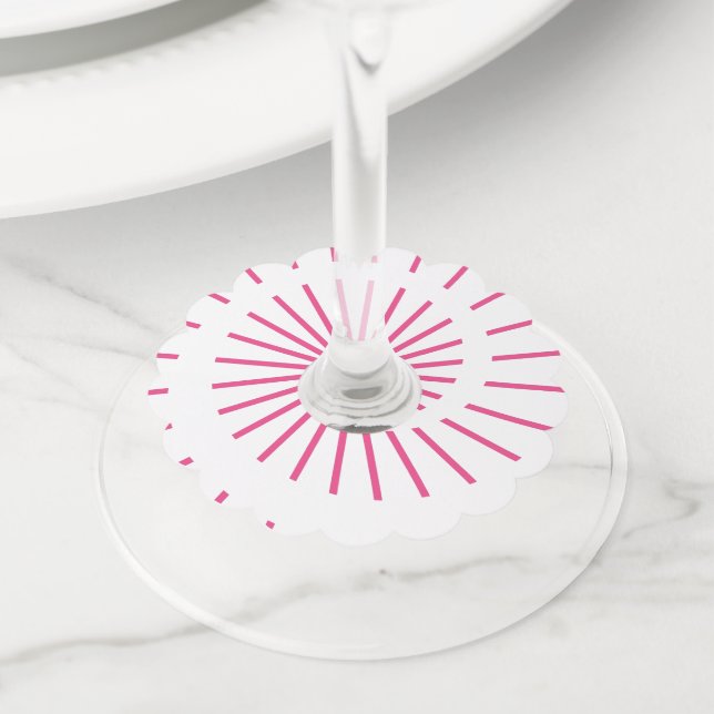 Sunshine 15 wine glass tag (Close Up)