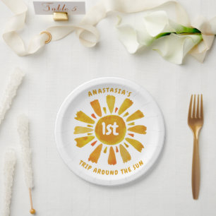 Sunshine 1ST birthday Paper Plate