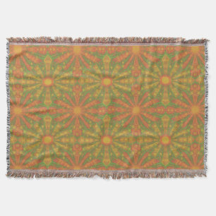 "Sunshine" abstract pattern in orange and yelllow Throw Blanket