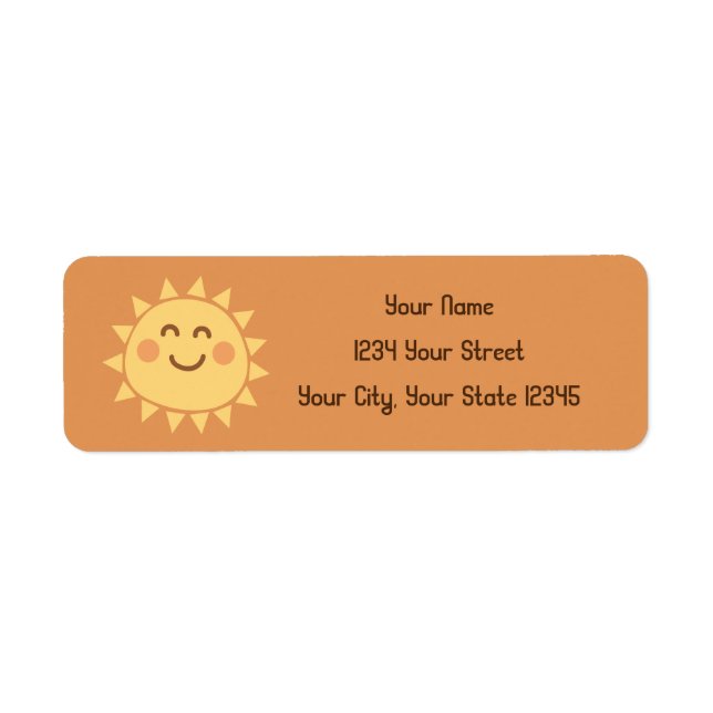 Sunshine Address Label (Front)