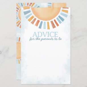 Sunshine Advice Baby Shower Activity