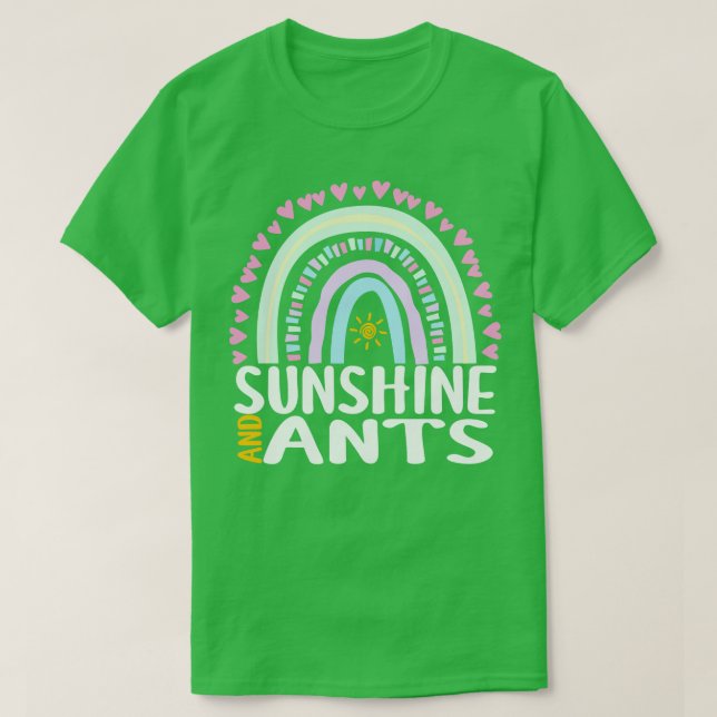 Sunshine and Ants Cute Rainbow Gift for Womens Kid T-Shirt (Design Front)