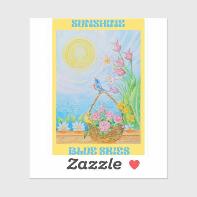 SUNSHINE AND BLUE SKIES STICKERS  (Sheet)