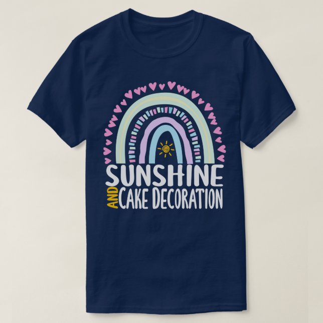Sunshine and Cake Decoration Cute Rainbow Gift for T-Shirt (Design Front)
