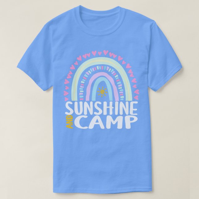 Sunshine and Camp Cute Rainbow Gift for Womens Kid T-Shirt (Design Front)