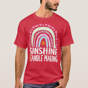 Sunshine and Candle Making Cute Rainbow Gift for W T-Shirt