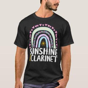 Sunshine and Clarinet Cute Rainbow Gift for Womens T-Shirt