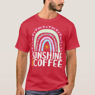Sunshine and Coffee Cute Rainbow Gift for Womens K T-Shirt