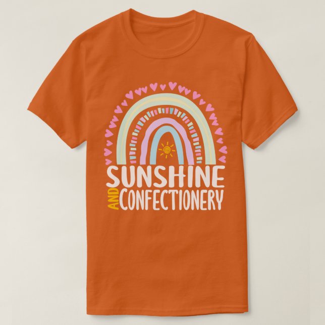 Sunshine and Confectionery Cute Rainbow Gift for W T-Shirt (Design Front)