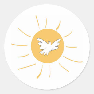 Sunshine and Dove Classic Round Sticker
