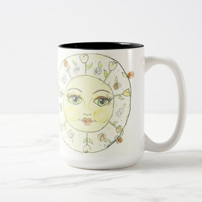 Sunshine and flowers - CBS Sunday Morning  Two-Tone Coffee Mug (Right)