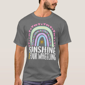 Sunshine And Four Wheeling Cute Rainbow Graphic Wo T-Shirt