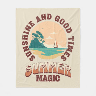 Sunshine and good times - summer magic fleece blanket
