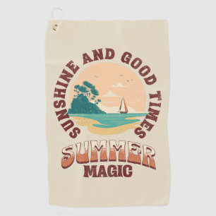 Sunshine and good times - summer magic golf towel