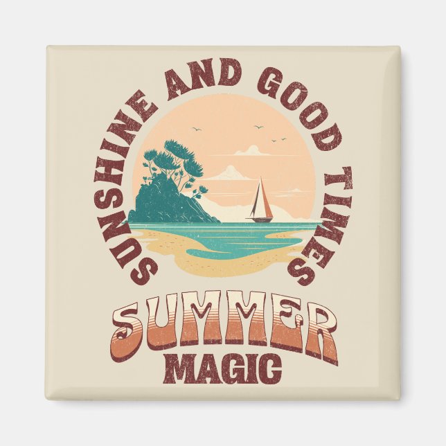 Sunshine and good times - summer magic magnet (Front)