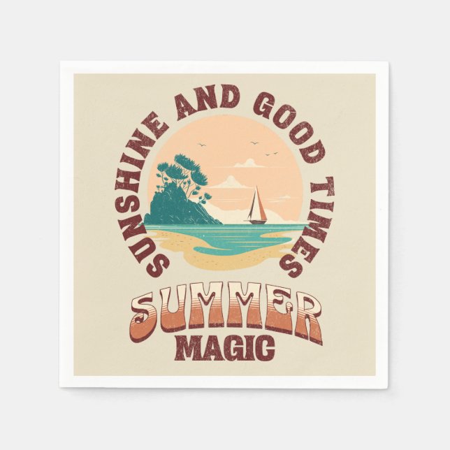 Sunshine and good times - summer magic napkin (Front)