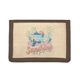 Sunshine and Good Vibes - A tropical paradise Trifold Wallet