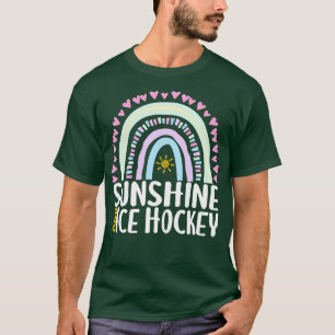 Sunshine and Ice Hockey Cute Rainbow Gift for Wome T-Shirt