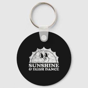 Sunshine And Irish Dance Retro Vintage Sun Irish D Key Ring