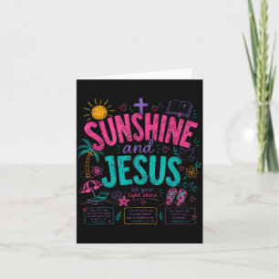 Sunshine And Jesus Let Your Light Shine Christian Card
