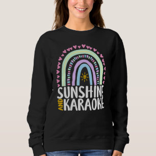 Sunshine And Karaoke Cute Rainbow Graphic Womens K Sweatshirt