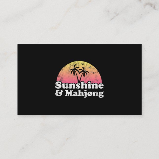 Sunshine and Mahjong Business Card (Front)