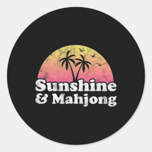 Sunshine and Mahjong Classic Round Sticker