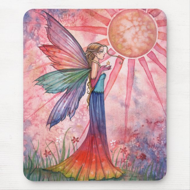Sunshine and Rainbow Fairy Mousepad (Front)