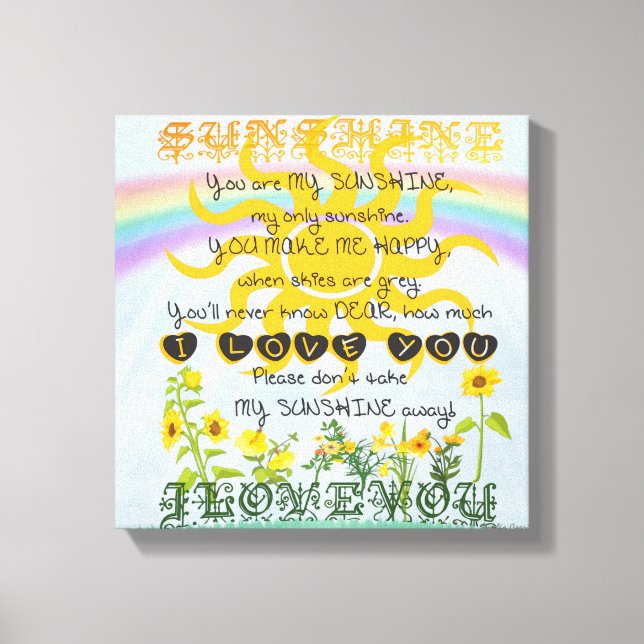 Sunshine and Rainbows Canvas Print (Front)