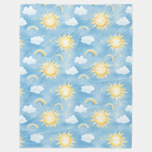 Sunshine and Rainbows Fleece Blanket