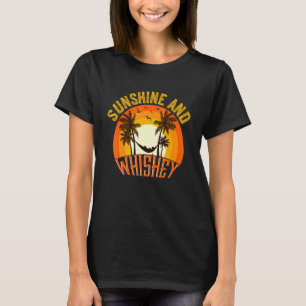 Sunshine And Whiskey Beach Summer Bourbon Shot Gla T-Shirt