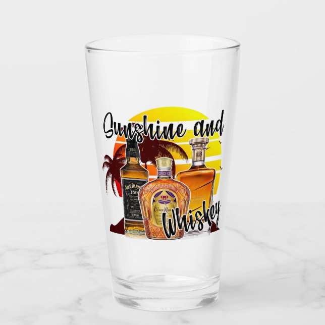 Sunshine and Whiskey Glass (Front)