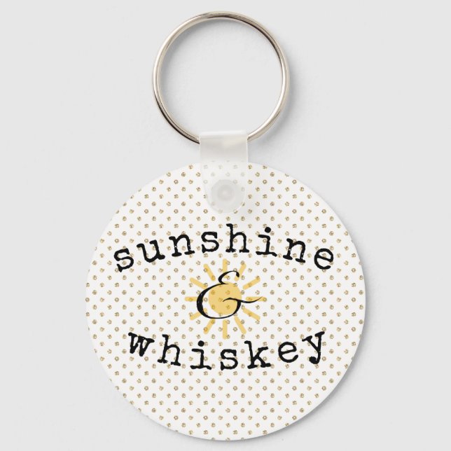 Sunshine and whiskey key ring (Front)