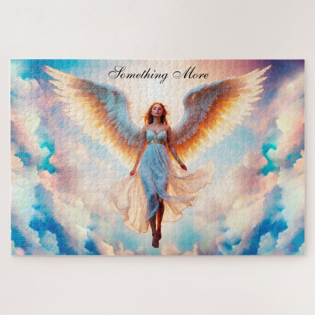 Sunshine angel woman heaven colourful lovely jigsaw puzzle (Horizontal)