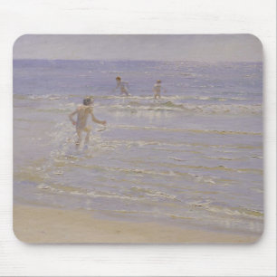Sunshine at Skagen: Boys Swimming, 1892 Mouse Pad