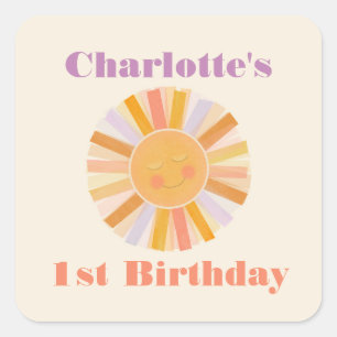 Sunshine Baby Art Square Sticker