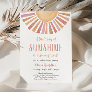 Sunshine Baby Shower, A Little Ray of Sunshine Invitation