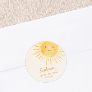 Sunshine Baby Shower Classic Round Sticker