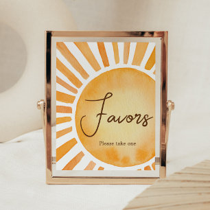 Sunshine Baby Shower Favors Poster