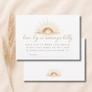 Sunshine Baby Shower Game Mummy's Belly Card