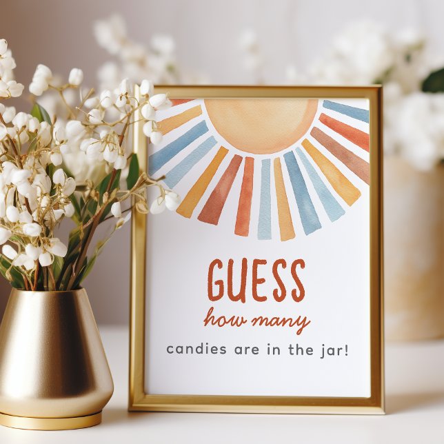 Sunshine Baby Shower Guessing Game Sign (Creator Uploaded)