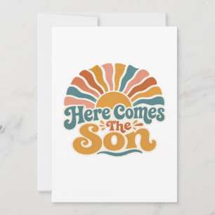 Sunshine Baby Shower Here Come The Son Invitation