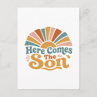 Sunshine Baby Shower Here Come The Son Postcard